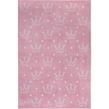 Hanse Home Розов детски килим 160x235 cm Crowns - Hanse Home (105947-160x235)