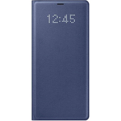Samsung LED View Cover EF-NN950PN - оригинален кожен калъф през който виждате информация от дисплея за Samsung Galaxy Note 8 (тъмносин)