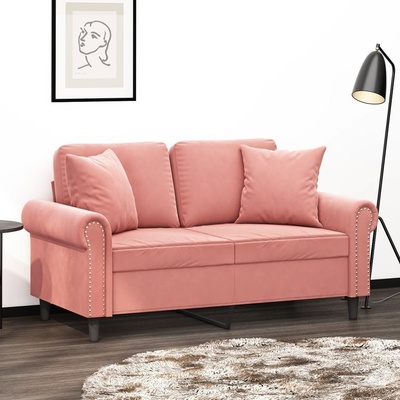 vidaXL Polštáře 2 ks růžová samet 40x40