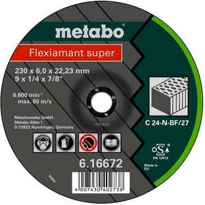 Metabo - Диск за грубо шлифоване на камък 230x22, 23 мм 616672000 (616672000)