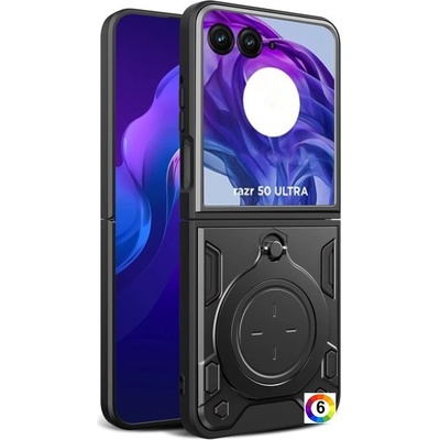 Motorola Razr 50 Ultra Удароустойчив CD Texture /Ring Holder Калъф и Протектор