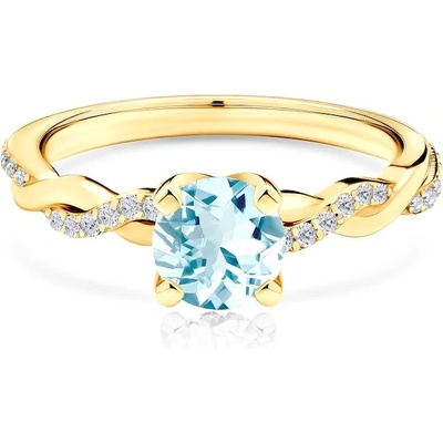 SAVICKI Годежен пръстен Savicki: злато, аквамарин