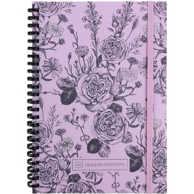 Тетрадка Axent OS Pink roses A5 80 л. сп. тв. к (A5 80)