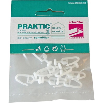 PRAKTIC Jezdec záclonový 10 ks, plast