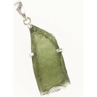 My Moldavite Stříbrný přívěsek s přírodním vltavínem SM12048
