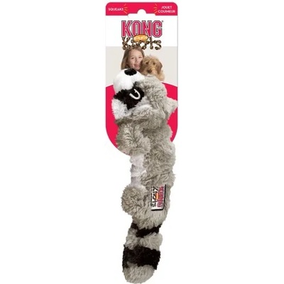 KONG Scrunch Knots Racoon MEDIUM / LARGE - играчка за куче, от плат и въже с възли, от вътре - САЩ - NKS12E