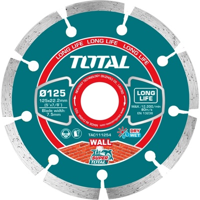 Total Kotúč diamantový rezný segmentový 125 mm TAC111254