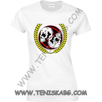 Image 1 of Fruit of the Loom Тениска с щампа - Два черепа