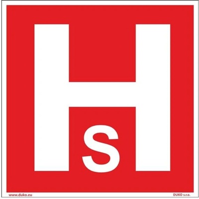 DUKO POŽÁRNÍ SUCHOVOD Formát: 100 x 100 mm, Materiál: plast 1 mm, samolepící vinylová fólie