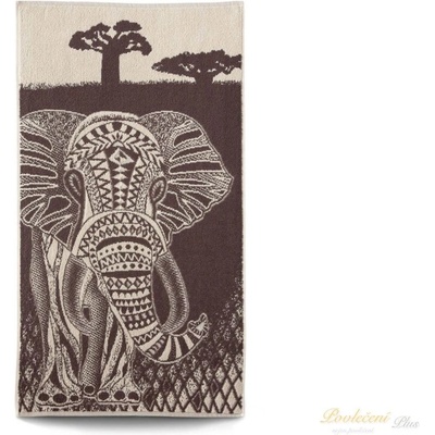 Veba ZARA ručník Africké léto slon béžovohnědá 55x100 cm