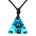 Колие със син триъгълен камък swarovski