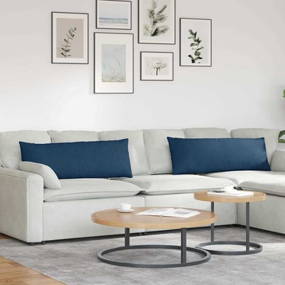 vidaXL Диван възглавници 2 pcs Синьо 120 x 40 cm текстил (42013790)