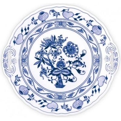 Český porcelán DUBÍ Talíř koláčový s uchy 28 cm