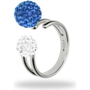 Spark prsten se Swarovski Elements kulička Sapphire Krystal 8121