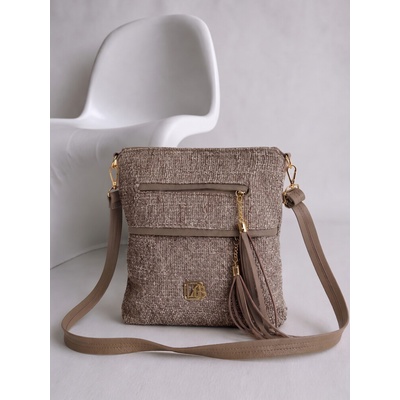 Laura Biaggi Veľká crossbody kabelka hnedá dámska kabelka