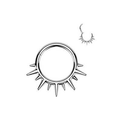 Šperky4U Ocelový kruh - helix / cartilage / septum piercing - SG125-ST
