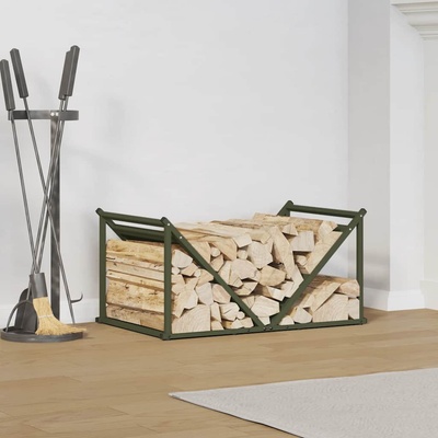 vidaXL Стойка за дърва, 70x43x34, 5 см, студеновалцувана стомана (864176)