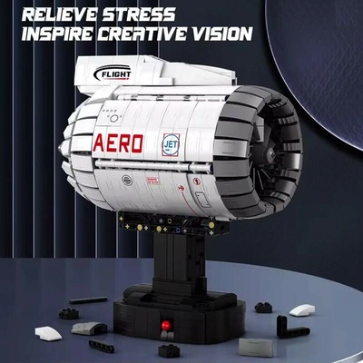 JOKO Technická stavebnica Motor Lietadla na batérie s Pohybujúcou Turbínou a Motorom 1786ks