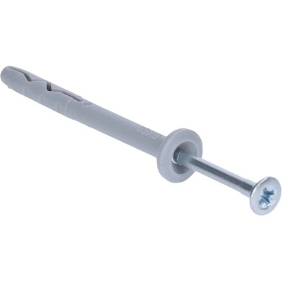 PROFI Hmoždinka natloukací s hřibovým límcem a vrutem se zápustnou hlavou Rozměry vrutu: 3,9x45mm, Rozměry hmoždinky: 6x40mm