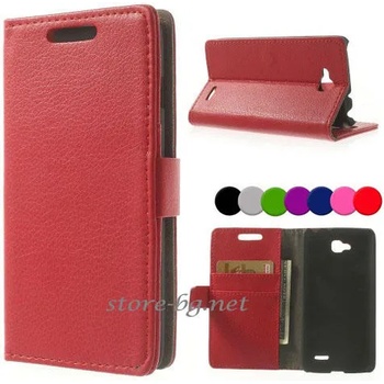 Image 1 of LG L90 D405N Magnetic Wallet Кожен калъф + Протектор