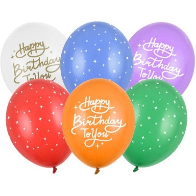 Latexové balonky hvězdičky Happy Birthday To You 30 cm