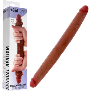 Двойно дилдо от силикон с подвижна кожа, 40см. - Get Real Dildo (D-244990)