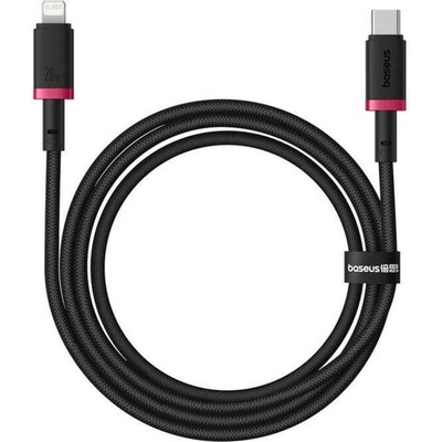 Baseus P10377800U01-01 Rýchlonabíjací, USB-C/Lightning 20W, 1m, černý, červený