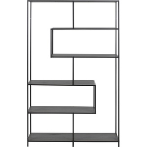 Actona Черна етажерка за книги в декор от ясен 114x185 cm Seaford - Actona (87944)