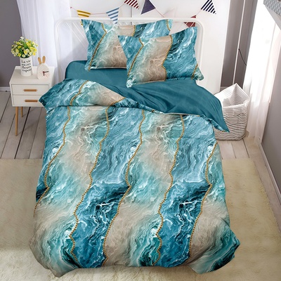 Двулицево спално бельо (размер за приста) EmonaMall, 4 части - Модел S18686 (S18686-66666m)