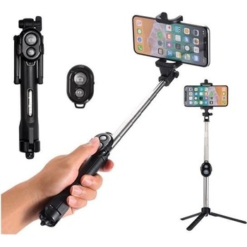 Pouzdro DAMPOD SHOP Selfie tyč stativ s modrétooth ovladačem 3v1