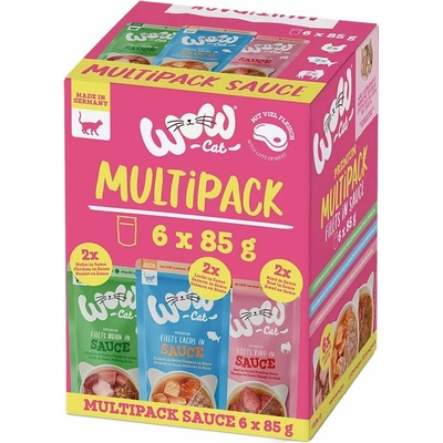 WOW Cat kapsička Sauce Adult Multipack 6 x 85 g