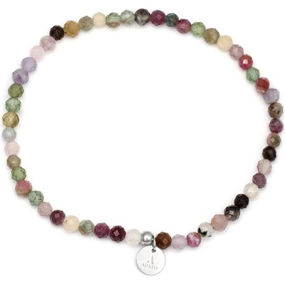 Agato Dámský náramek s barevnými korálky turmalínu POL-B09/17G