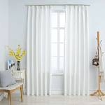 Pure Line Home Плътни завеси в цвят бял с перделък, 2 бр. , 140 x 245 см