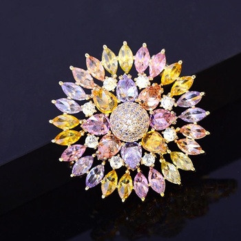 Éternelle brož Swarovski Elements Charlie B7043-TB519 Barevná/více barev