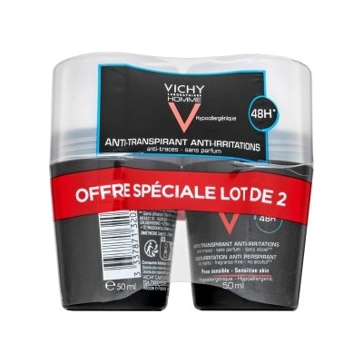 Vichy Homme антиперспирант Anti-Transpirant 48H Extra Sensitive 2 x 50 ml