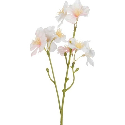 Dekorační umělá větvička s růžovými květy Kersenboom - 25 cm - J-Line by Jolipa