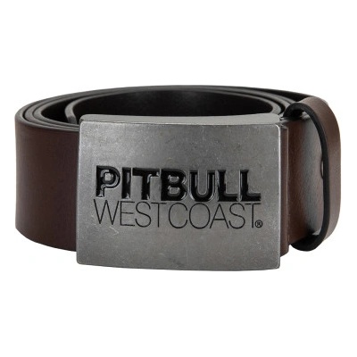 PitBull West Coast kožený opasek TNT hnědý