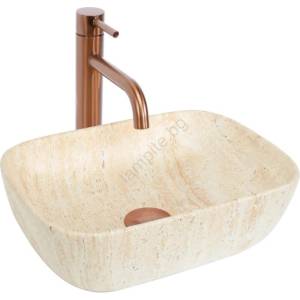 Rea REA-U4700-Мивка за плот BELINDA MINI 25x36 см керамика/бежова/имитация на камък (RE0114)