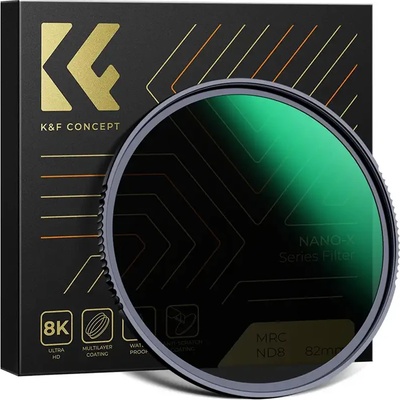 K& F Concept 67 mm ND8 (3 Stop) филтър Nano-X Fixed Green Coated