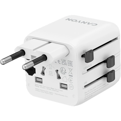 CANYON Адаптер за Захранване CANYON Travel Adapter OnTour One EU/UK/US/AUS White (CNS-TA1005W)