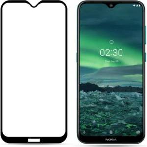  Удароустойчив стъклен протектор за екран марка AMORUS за Nokia 2.3 - цвят черен