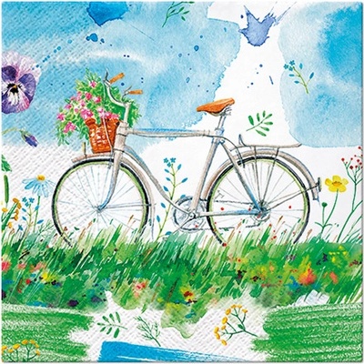 PAW servítky L Watercolour Bicycle 33x33cm