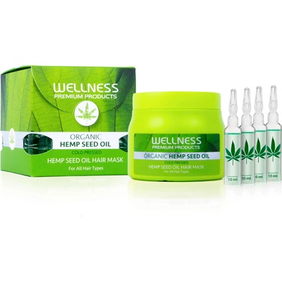 Wellness Premium Products Intensive Mask + 4 Ampoules Маска за коса дамски 500ml