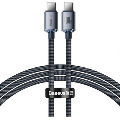Baseus Crystal Shine Series nabíjecí / datový kabel USB-C / USB-C 100W 1, 2m, černá – Zboží Živě