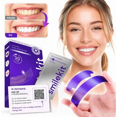 Smilekit Bělící pásky na zuby Purple Whitening Strips 28 ks