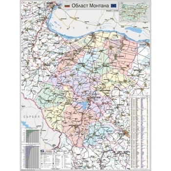 Mapmedia Карта на област Монтана