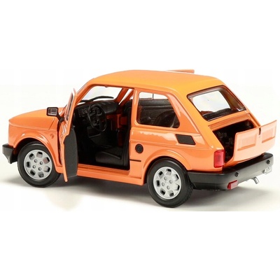 WELLY FIAT 126p MALUCH ORANŽOVÝLEGENDY PRL NOVÝ MODEL KOVOVÝ 1:21
