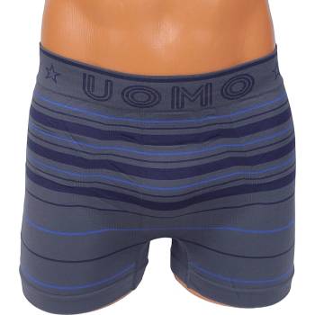 Image 1 of Мъжки тъмносив боксер с райе в тъмносиньо
