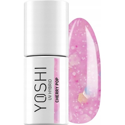 Yoshi hybridný lak Candy Shop Cherry Pop, ružový s trblietkami, 721, 6ml