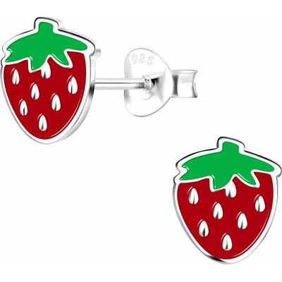 Nefertitis stříbrné náušnice Jahody NF51808 7 x 8 mm, 0,5 g